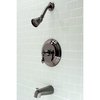 Kingston Brass NB3630ACL Single-Handle Tub and Shower Faucet, Black Stainless Steel NB3630ACL